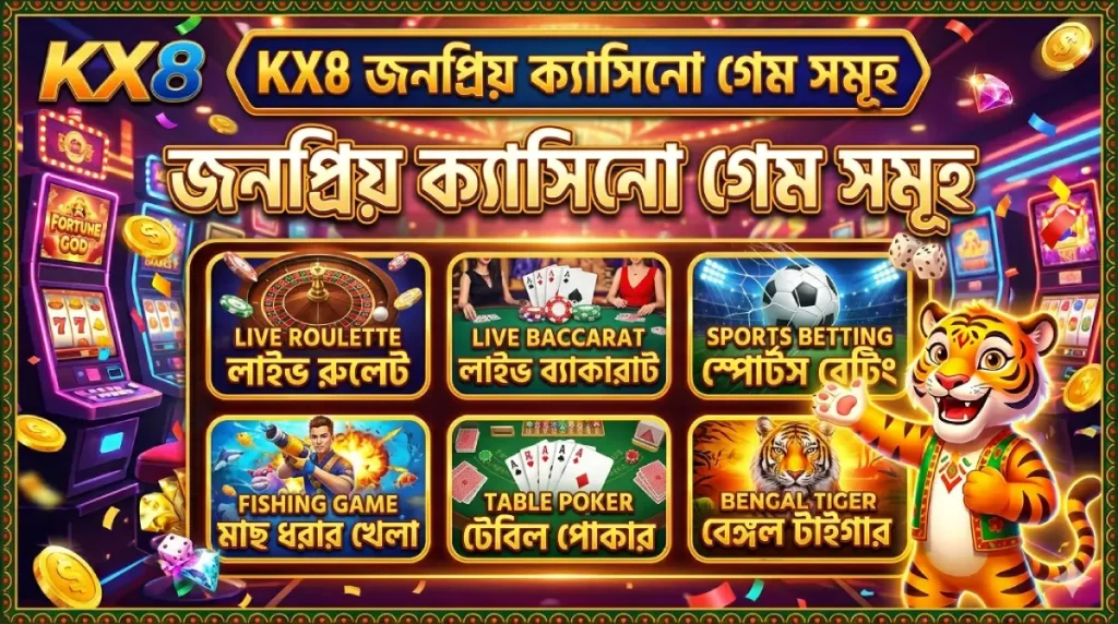 KX8 জনপ্রিয় ক্যাসিনো গেম সমূহ